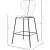 Clarion Polycarbonate Counter Stool with Matte Black Metal Frame
