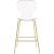 Clarion Polycarbonate Counter Stool with Gold Metal Frame