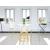 Clarion Polycarbonate Counter Stool with Gold Metal Frame