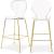 Clarion Polycarbonate Counter Stool with Metal Frame