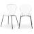 Clarion Polycarbonate Dining Chair with Matte Black Metal Frame