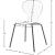 Clarion Polycarbonate Dining Chair with Matte Black Metal Frame