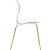 Clarion Polycarbonate Dining Chair with Gold Metal Frame
