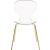 Clarion Polycarbonate Dining Chair with Gold Metal Frame