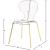 Clarion Polycarbonate Dining Chair with Gold Metal Frame