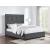 Bowfield Fabric Bed w/Nailhead Trim, Queen Size