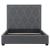 Bowfield Fabric Bed w/Nailhead Trim, Eastern King Size