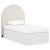 June Velvet Upholstered Arched Headboard, Twin Size