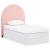 June Velvet Upholstered Arched Headboard, Twin Size
