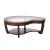 Crystal Falls Glass/Wood Storage Coffee Table