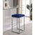 Nicola Velvet Counter Stool with Chrome Steel Base