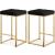 Nicola Velvet Counter Stool with Gold Steel Base