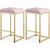 Nicola Velvet Counter Stool with Gold Steel Base