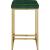 Nicola Velvet Counter Stool with Gold Steel Base