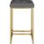 Nicola Faux Leather Counter Stool with Gold Steel Base
