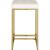 Nicola Faux Leather Counter Stool with Gold Steel Base