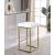 Nicola Faux Leather Counter Stool with Gold Steel Base