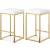 Nicola Faux Leather Counter Stool with Gold Steel Base