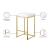 Nicola Faux Leather Counter Stool with Gold Steel Base