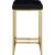 Nicola Faux Leather Counter Stool with Gold Steel Base