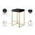 Nicola Faux Leather Counter Stool with Gold Steel Base