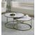 Massimo 2-Piece Faux Marble Coffee Table with Gold Steel Base