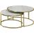 Massimo 2-Piece Faux Marble Coffee Table with Gold Steel Base