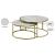 Massimo 2-Piece Faux Marble Coffee Table with Gold Steel Base