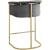 Donatella Velvet Counter Stool with Gold Steel Base