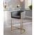 Donatella Velvet Counter Stool with Gold Steel Base