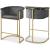 Donatella Velvet Counter Stool with Gold Steel Base