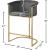 Donatella Velvet Counter Stool with Gold Steel Base