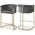 Donatella Velvet Counter Stool with Gold Steel Base