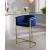 Donatella Velvet Counter Stool with Gold Steel Base