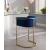 Donatella Velvet Counter Stool with Gold Steel Base
