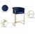 Donatella Velvet Counter Stool with Gold Steel Base