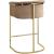 Donatella Velvet Counter Stool with Gold Steel Base