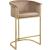 Donatella Velvet Counter Stool with Gold Steel Base
