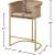 Donatella Velvet Counter Stool with Gold Steel Base