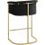 Donatella Velvet Counter Stool with Gold Steel Base