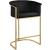 Donatella Velvet Counter Stool with Gold Steel Base