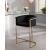 Donatella Velvet Counter Stool with Gold Steel Base