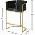 Donatella Velvet Counter Stool with Gold Steel Base