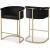 Donatella Velvet Counter Stool with Gold Steel Base