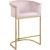 Donatella Velvet Counter Stool with Gold Steel Base