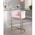 Donatella Velvet Counter Stool with Gold Steel Base