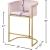 Donatella Velvet Counter Stool with Gold Steel Base