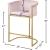 Donatella Velvet Counter Stool with Gold Steel Base