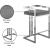 Ezra Velvet Counter Stool with Chrome Steel Base