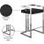 Ezra Velvet Counter Stool with Chrome Steel Base